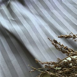 Страйп-сатин мерсеризованный дымчато-серый (отрез 2.55 м) - фото 15401