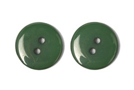 Пуговицы пластик на два прокола 15 мм темно-зеленые